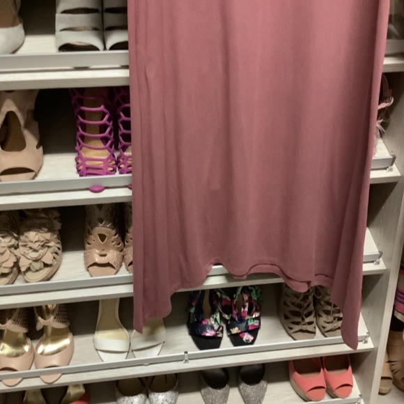 G.I.L.I Soft 3/4 Dress With asymmetrical hem Soft Berry - Picture 2 of 2